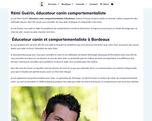Rémi guérin, Educateur canin et Comportementaliste en Gironde