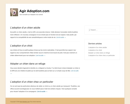 Agir adoption site généraliste